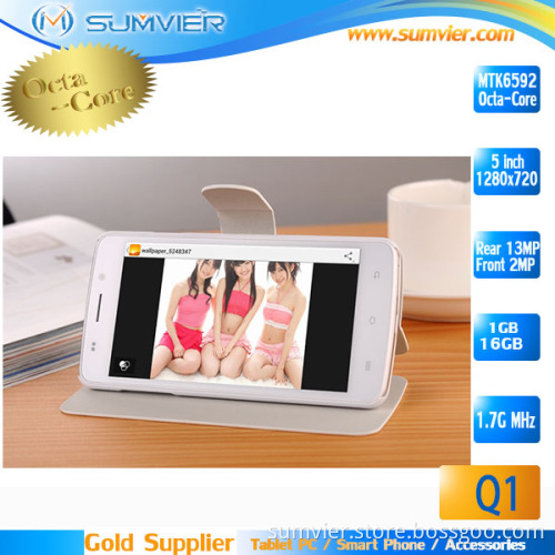 5" Qhd IPS 960X540p Mtk 6582 Quad Core Android 3G Smart Phone (Q1)